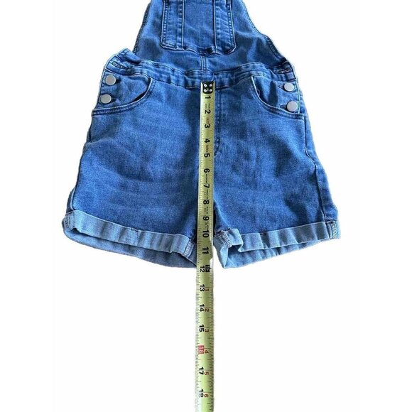 Shein Women's Roll Up Hem Denim Overall Romper Light Wash Blue Size 4 - Picture 7 of 8